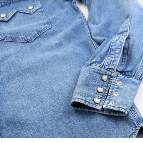 Levi's Vintage Clothing Shorthorn Sawtooth Western Shirt Men's Size S LVC Denim - Picture 2 of 15